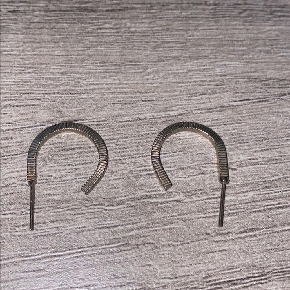 Silver Unique Hoop Earrings